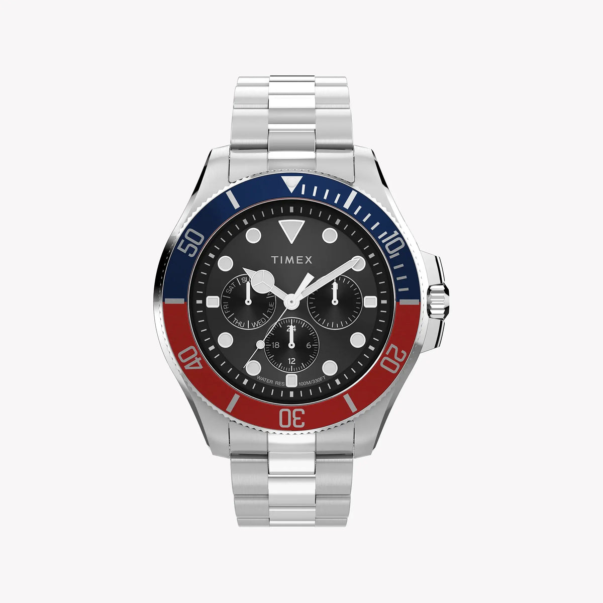 TIMEX Men's Stainless Steel Silver-Tone, Black | TW2Y33300 by TIMEX