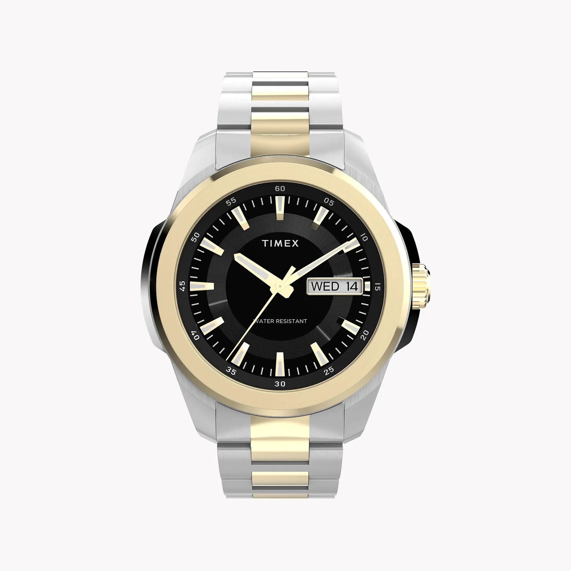 Essex 3-Hand Black Dial Two Tone SST Bracelet | Model TW2Y35300 by TIMEX