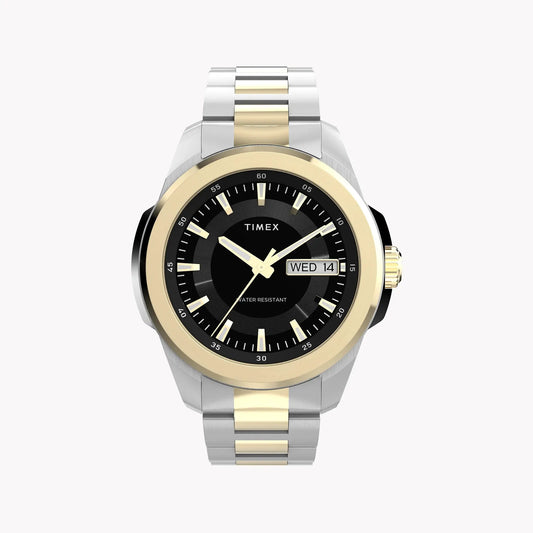 Essex 3-Hand Black Dial Two Tone SST Bracelet | Model TW2Y35300 by TIMEX