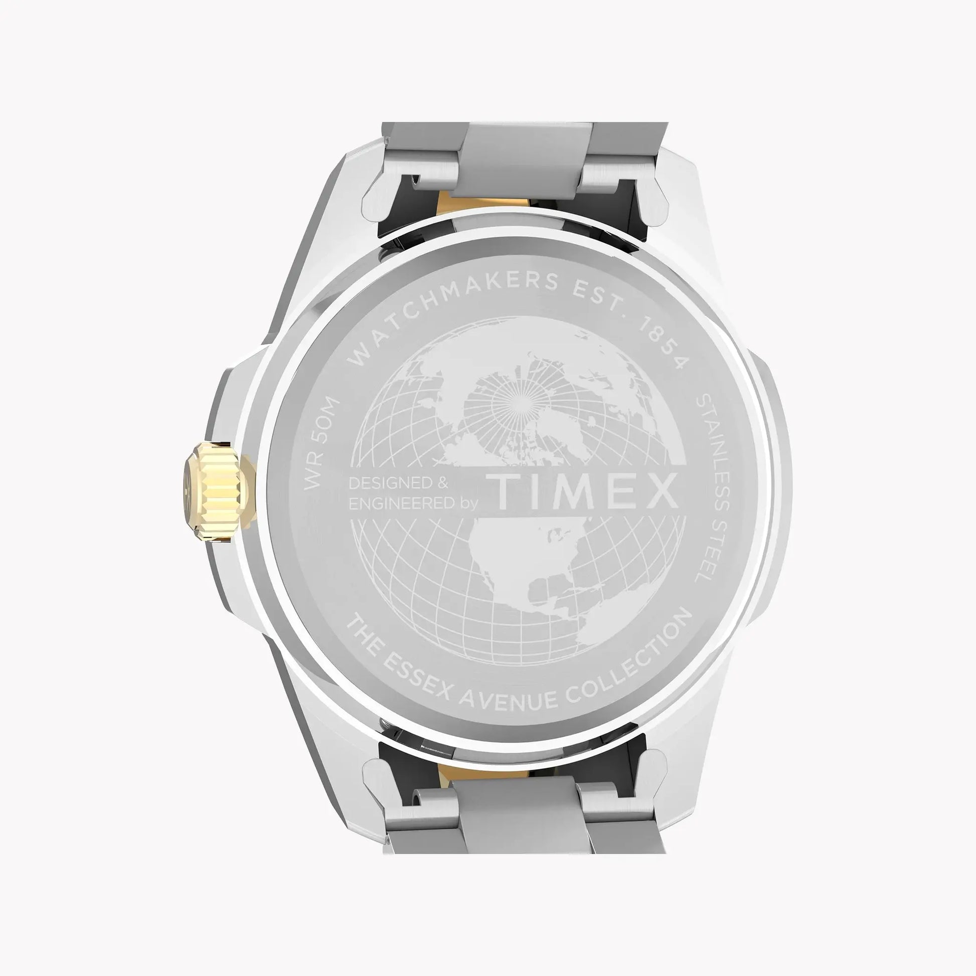 Essex 3-Hand Black Dial Two Tone SST Bracelet | Model TW2Y35300 by TIMEX
