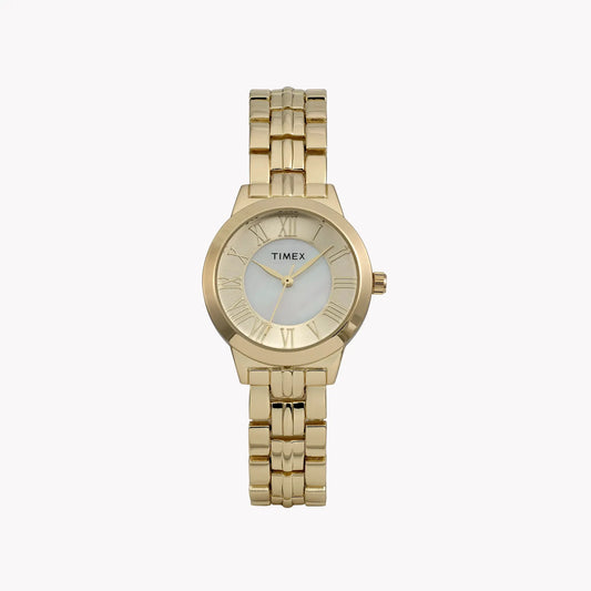 Women’s Gold Tone Case & Bracelet with Gold Dial TW2Y38600 | Elegant Watch by TIMEX