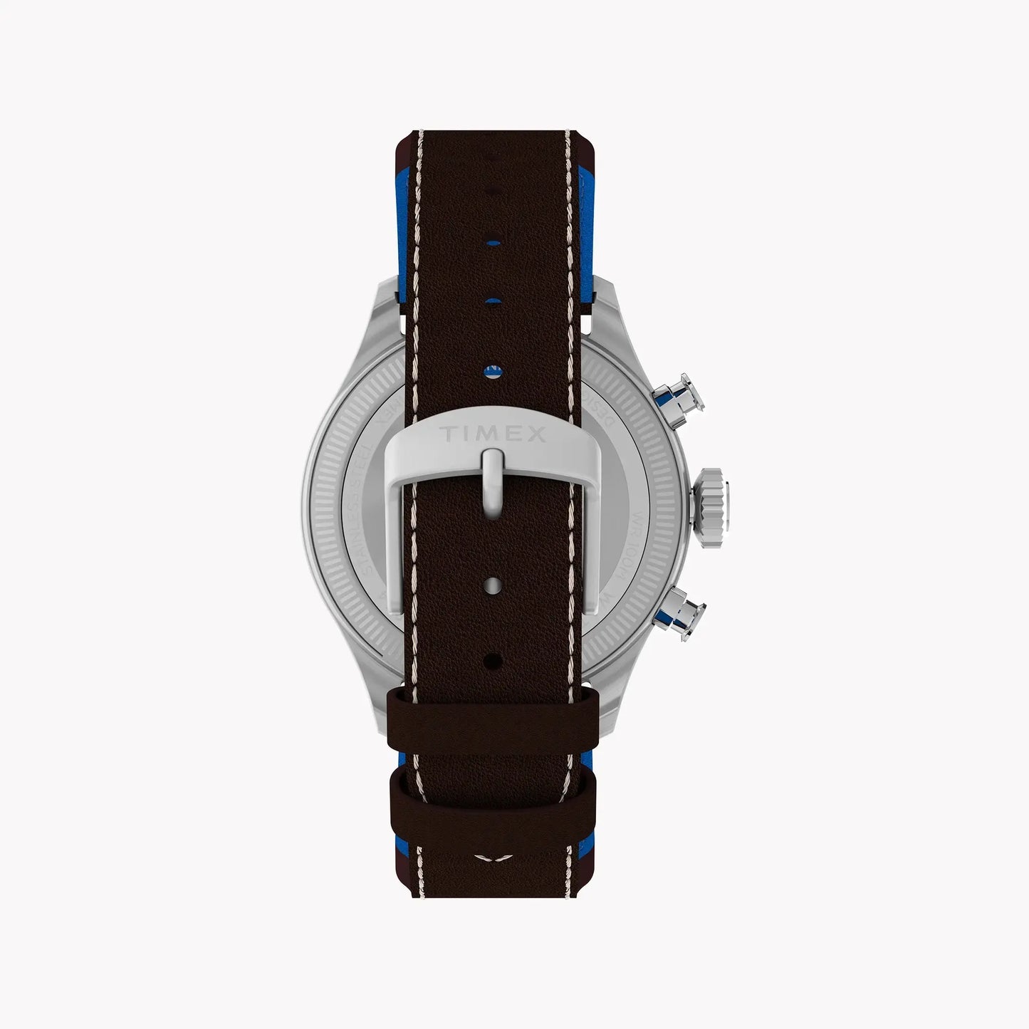 Waterbury ACE Pan Am S.E. Chrono SST Silver Dial Brown Leather Strap | TW2Y38700 by TIMEX