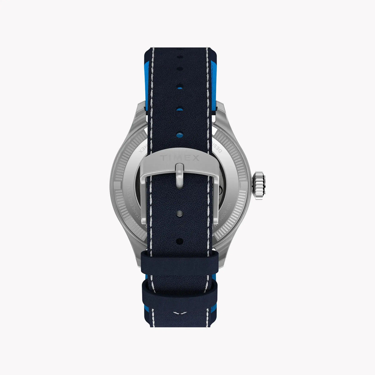 Waterbury ACE Pan Am S/E Automatic Blue Dial Blue Leather Strap Watch | TW2Y38800 by TIMEX