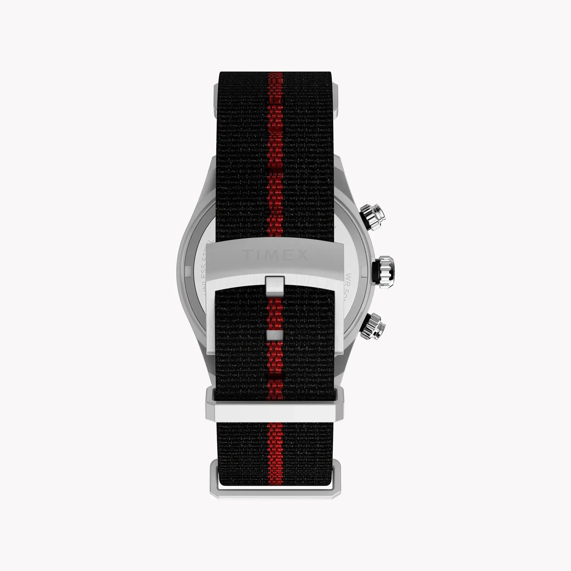 Waterbury Heritage Chrono SST Black Dial Fabric Strap TW2Y38900 | Men's Sports Watch by TIMEX