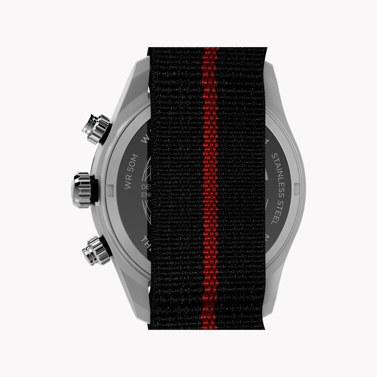 Waterbury Heritage Chrono SST Black Dial Fabric Strap TW2Y38900 | Men's Sports Watch by TIMEX