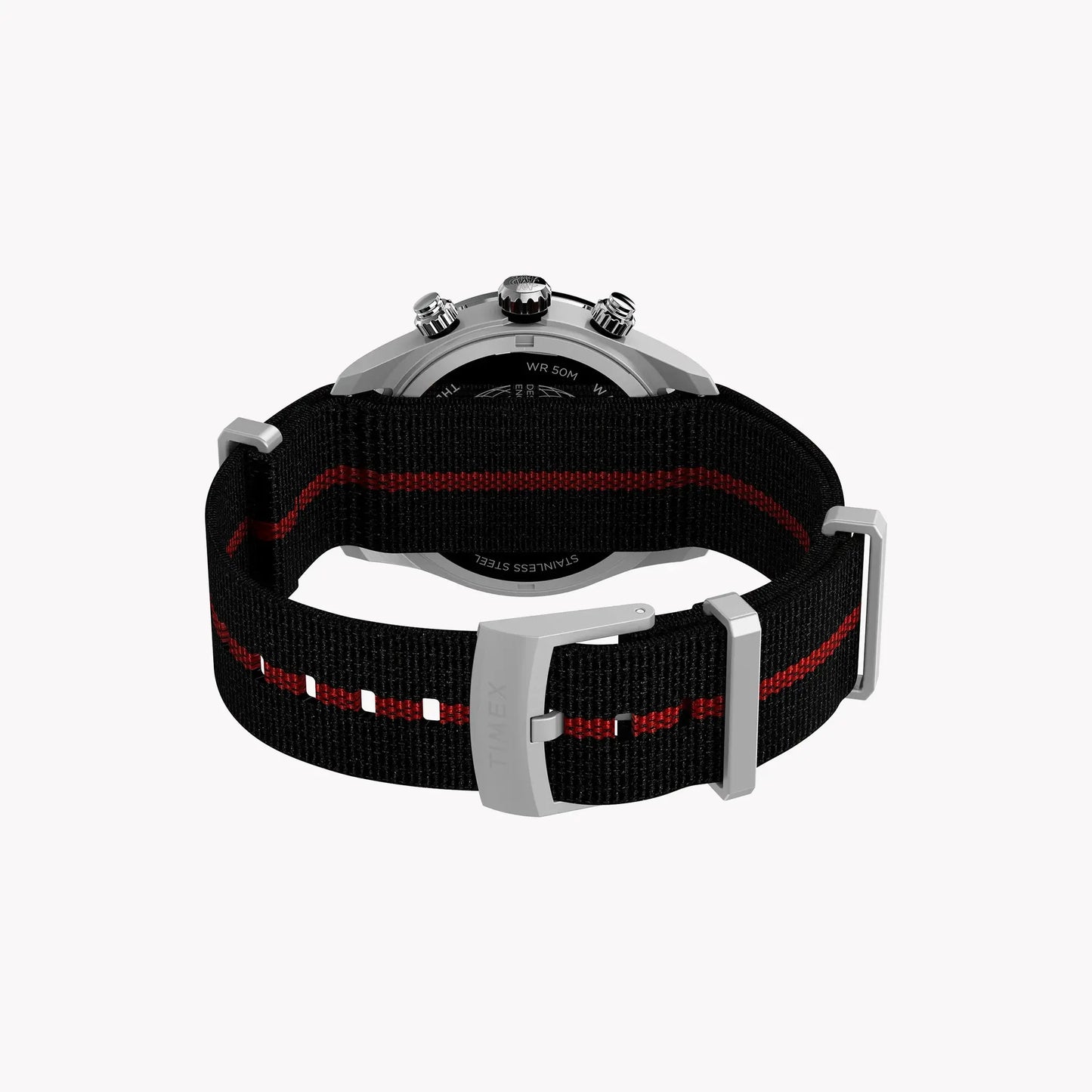 Waterbury Heritage Chrono SST Black Dial Fabric Strap TW2Y38900 | Men's Sports Watch by TIMEX