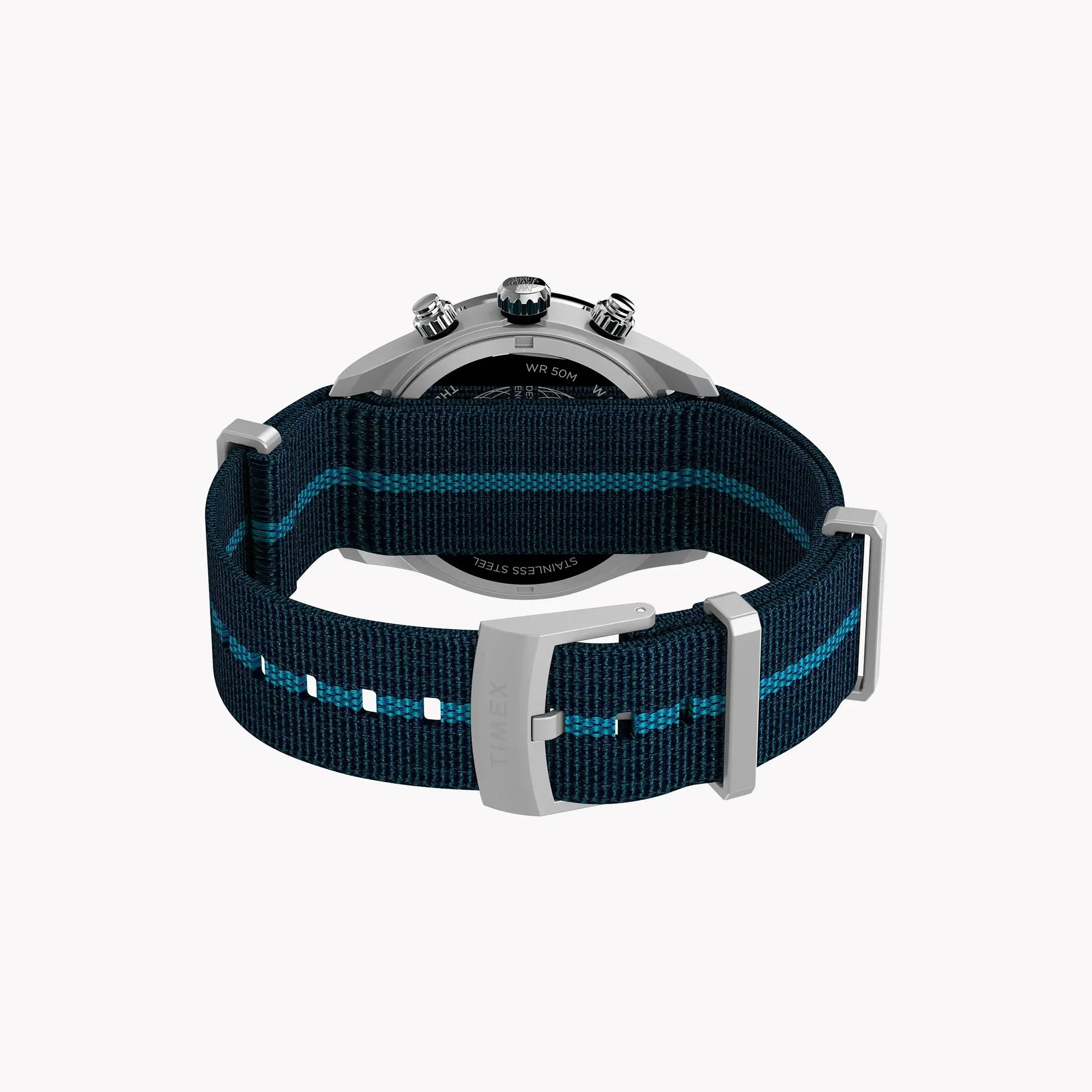 Waterbury Heritage Chrono SST Blue Dial & Fabric Strap Watch | TW2Y39000 by TIMEX