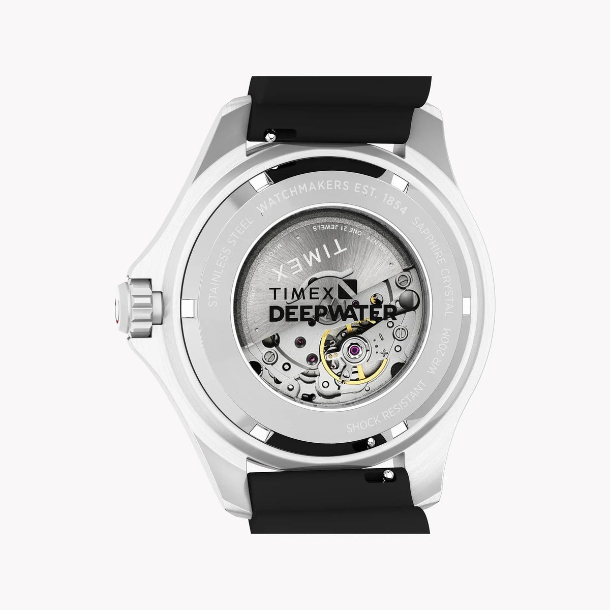 Deep Water Meridian 200 SST Black Dial Black Strap Watch | TW2Y40000 by TIMEX