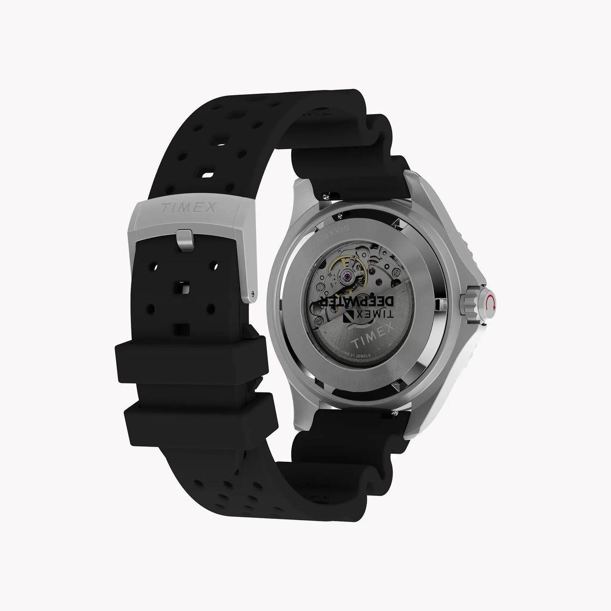 Deep Water Meridian 200 SST Black Dial Black Strap Watch | TW2Y40000 by TIMEX