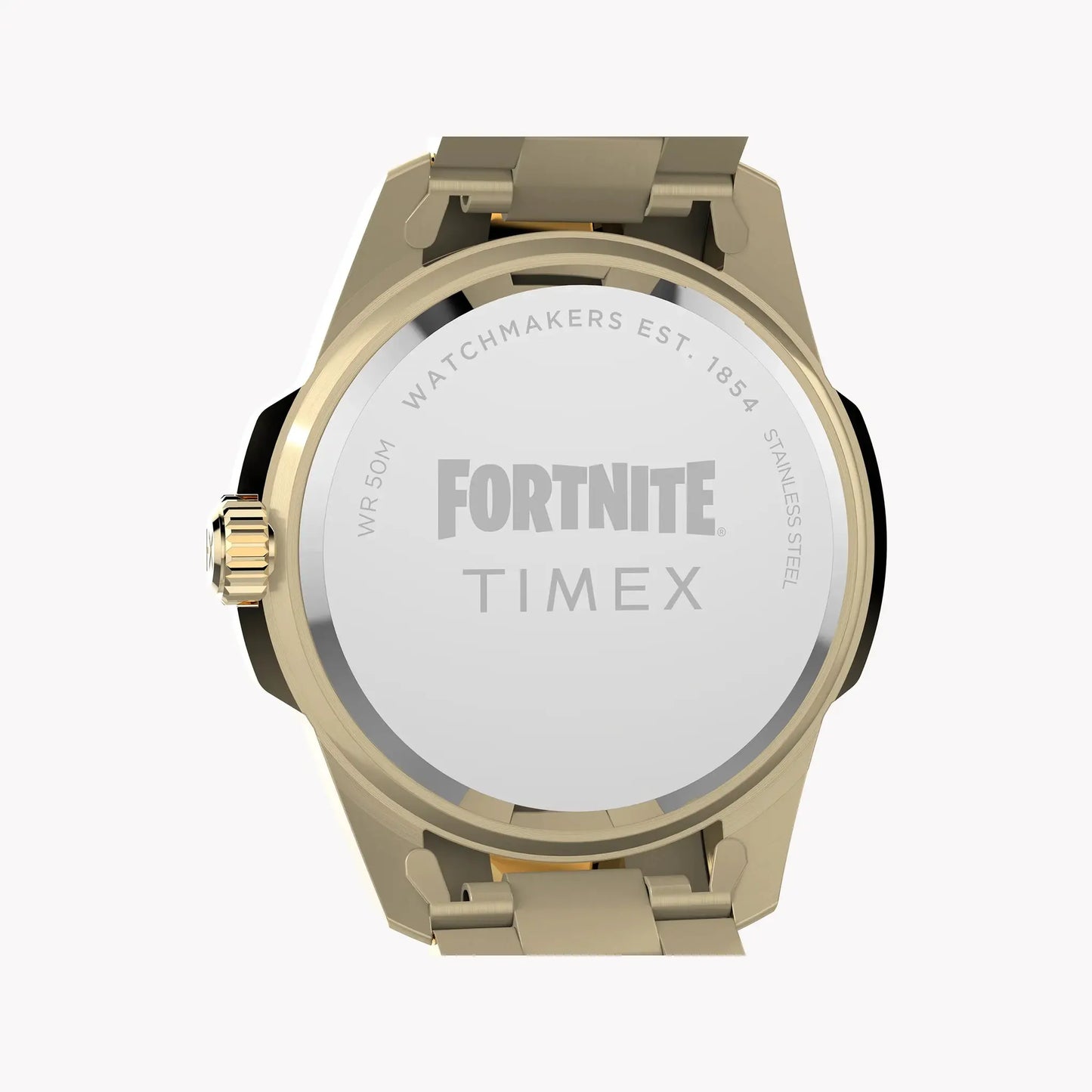TIMEX X Fortnite Essex 45mm Gold Tone Case Black Dial Bracelet | TW2Y47200 by TIMEX