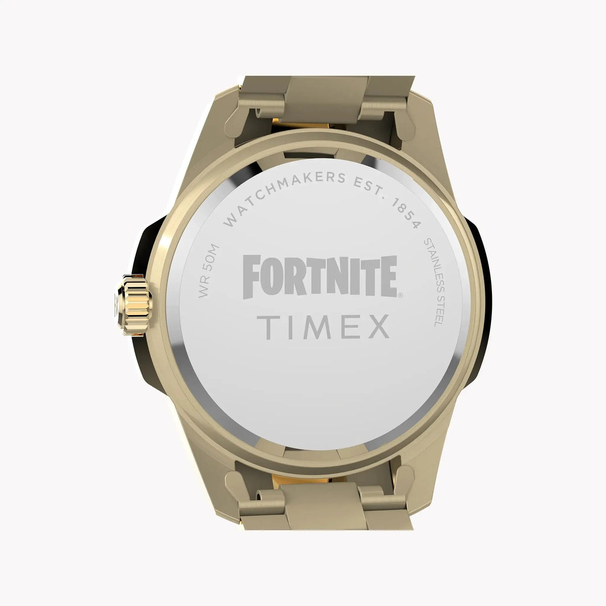 TIMEX X Fortnite Essex 45mm Gold Tone Case Black Dial Bracelet | TW2Y47200 by TIMEX