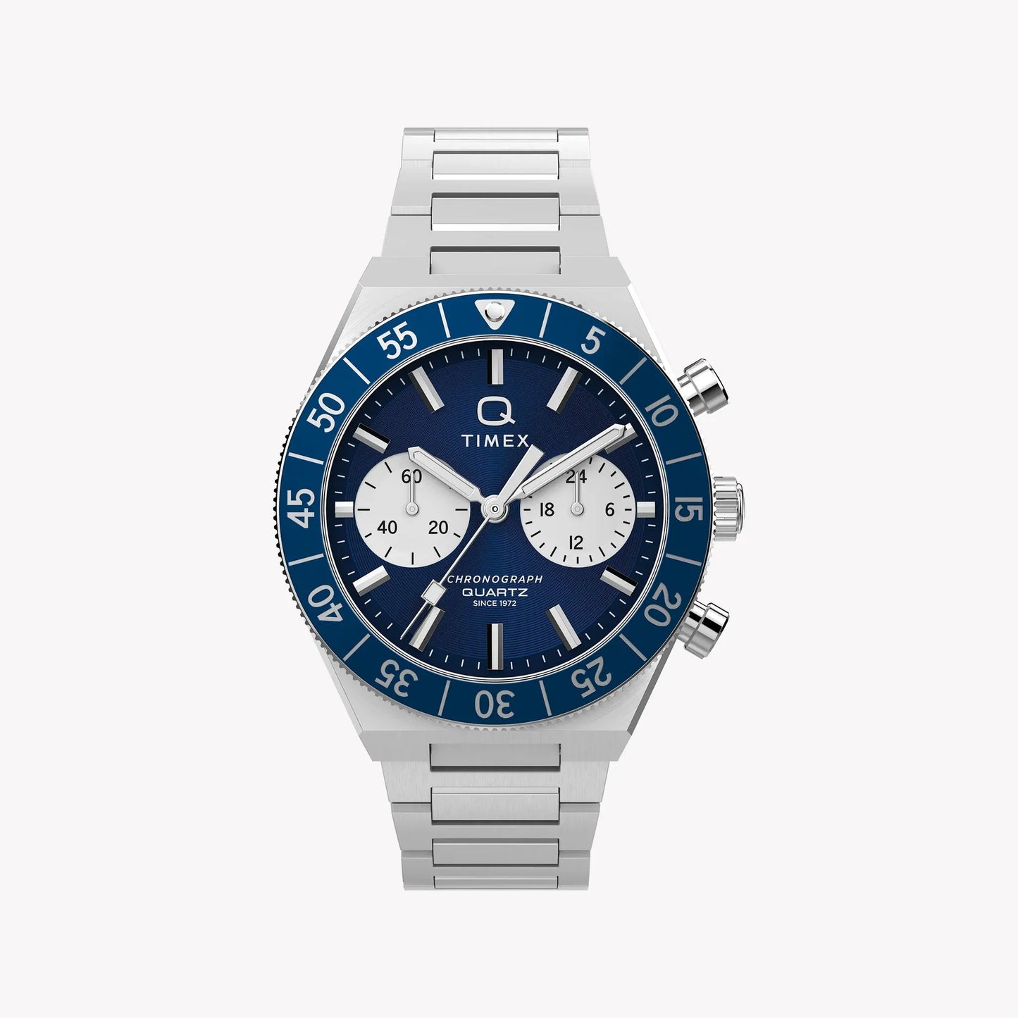 TIMEX Men's Stainless Steel Silver-Tone, Blue Dial | TW2Y55900 by TIMEX