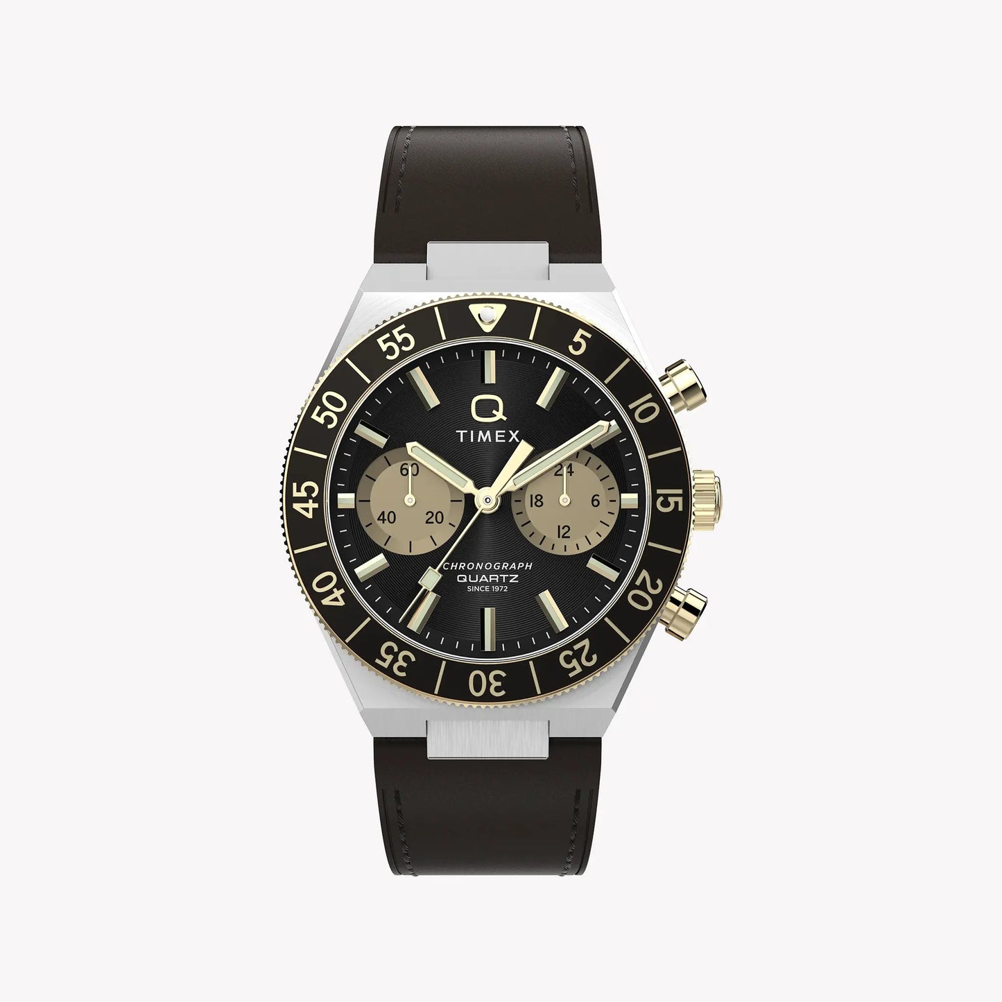 Timex Men's Silver-Tone Steel, Brown Leather | TW2Y56000 by TIMEX