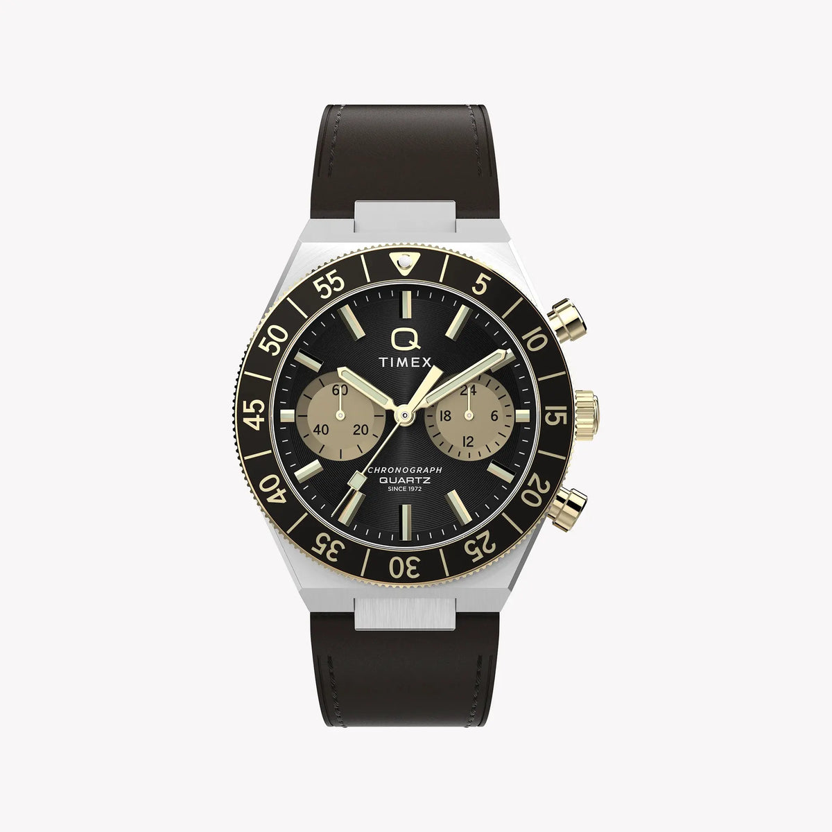 Timex Men's Silver-Tone Steel, Brown Leather | TW2Y56000 by TIMEX