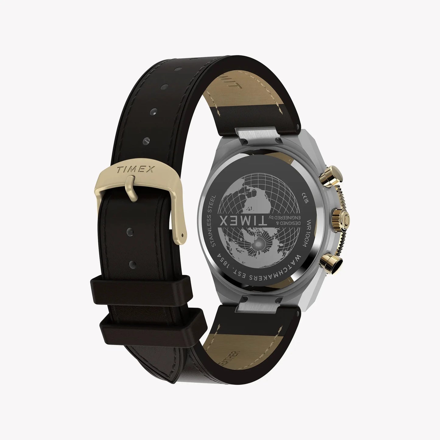 Timex Men's Silver-Tone Steel, Brown Leather | TW2Y56000 by TIMEX