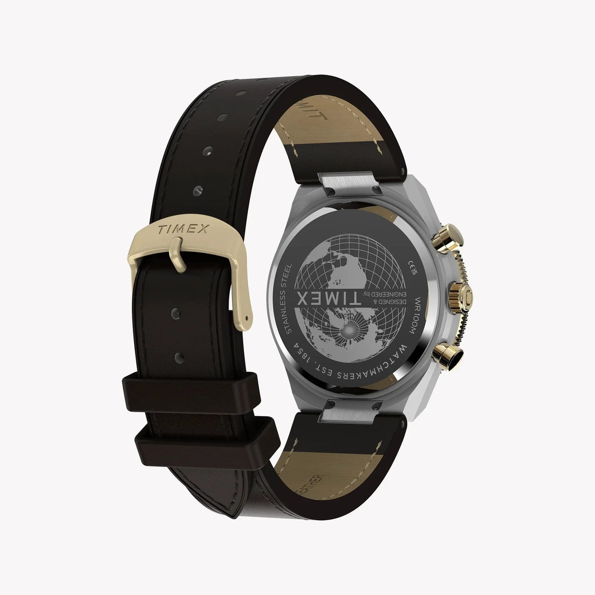 Timex Men's Silver-Tone Steel, Brown Leather | TW2Y56000 by TIMEX