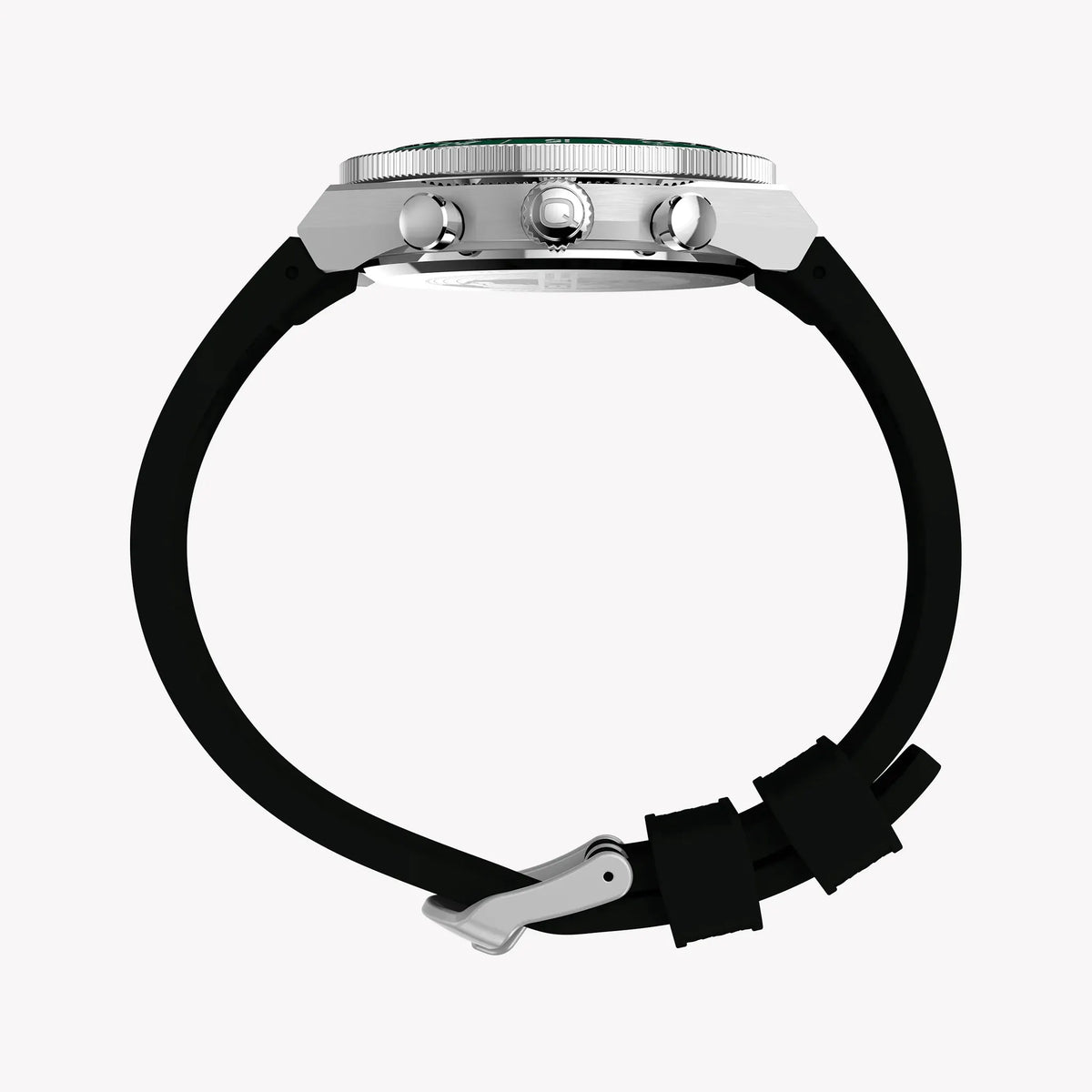Timex Men's Silver-Tone SS, Black Silicone | TW2Y56100 by TIMEX