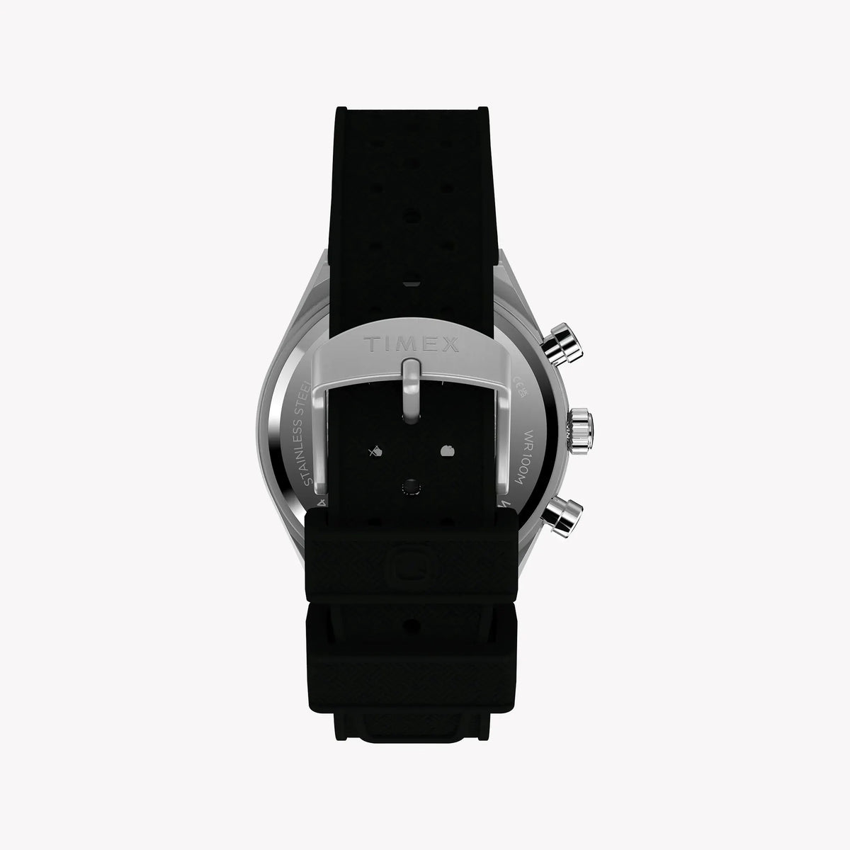 Timex Men's Silver-Tone SS, Black Silicone | TW2Y56100 by TIMEX