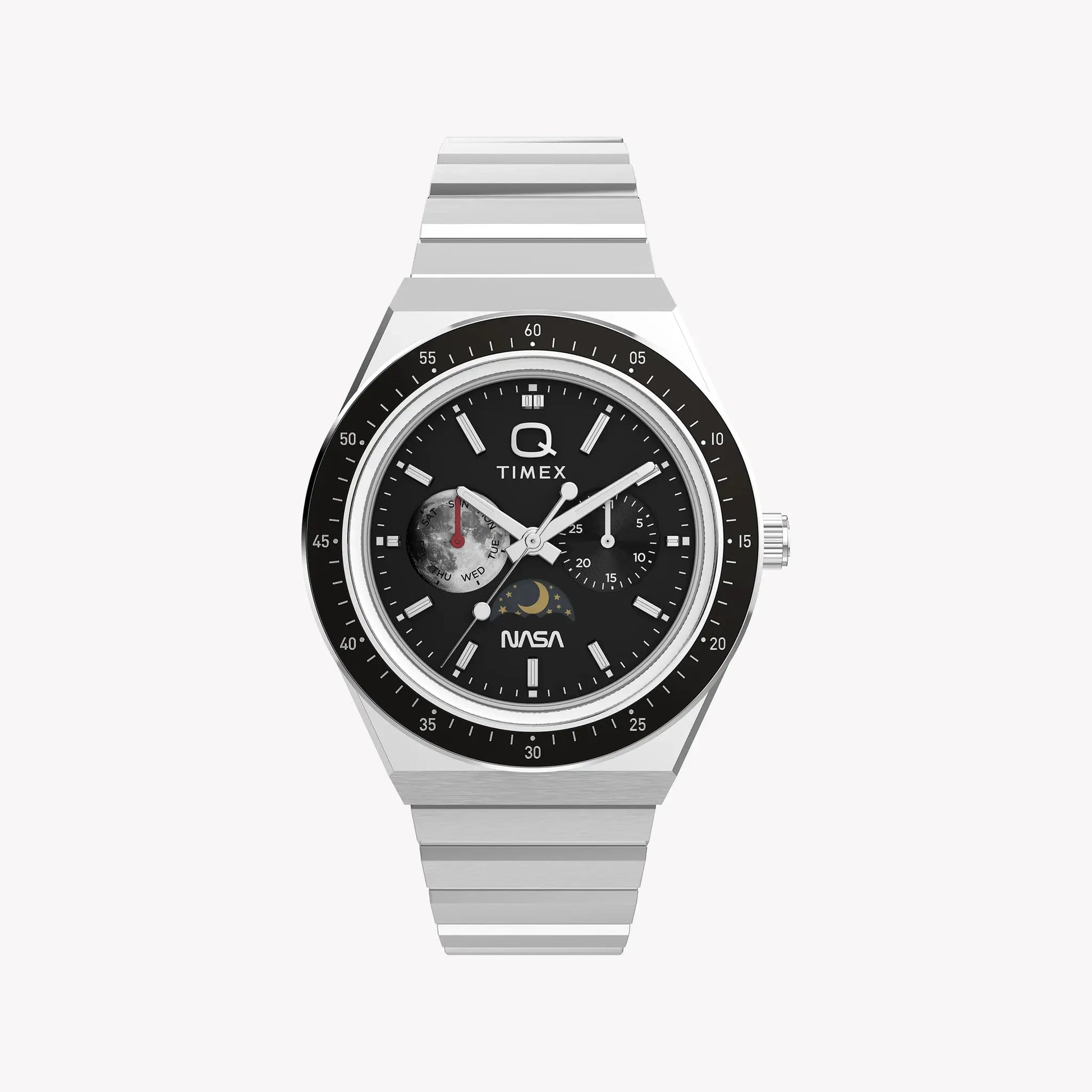 TIMEX Men's Stainless Steel Silver-Tone, Black Dial | TW2Y56700 by TIMEX