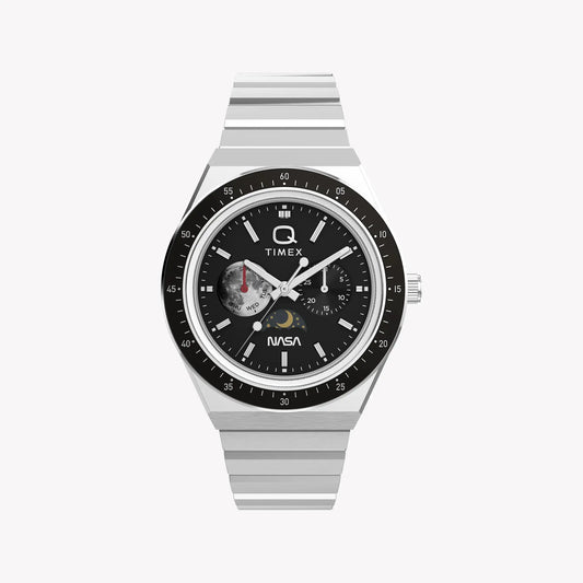TIMEX Men's Stainless Steel Silver-Tone, Black Dial | TW2Y56700 by TIMEX