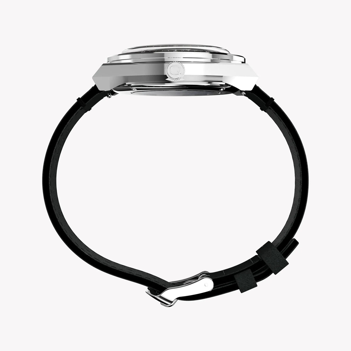 TIMEX Men's Silver Stainless Steel, Black Leather | TW2Y56800 by TIMEX