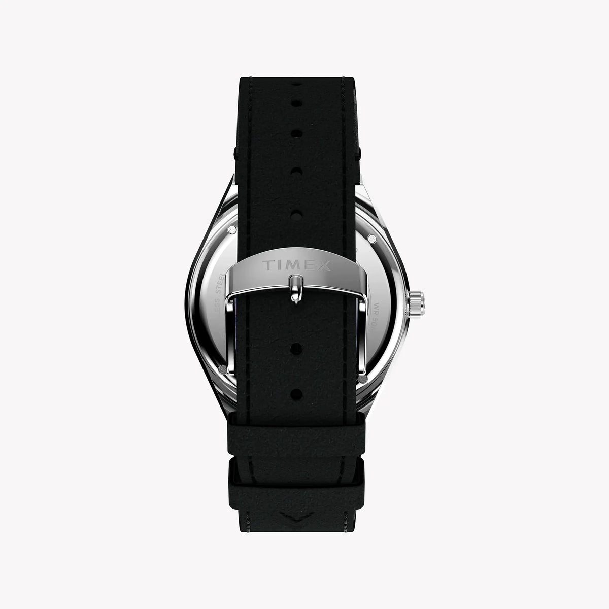 TIMEX Men's Silver Stainless Steel, Black Leather | TW2Y56800 by TIMEX