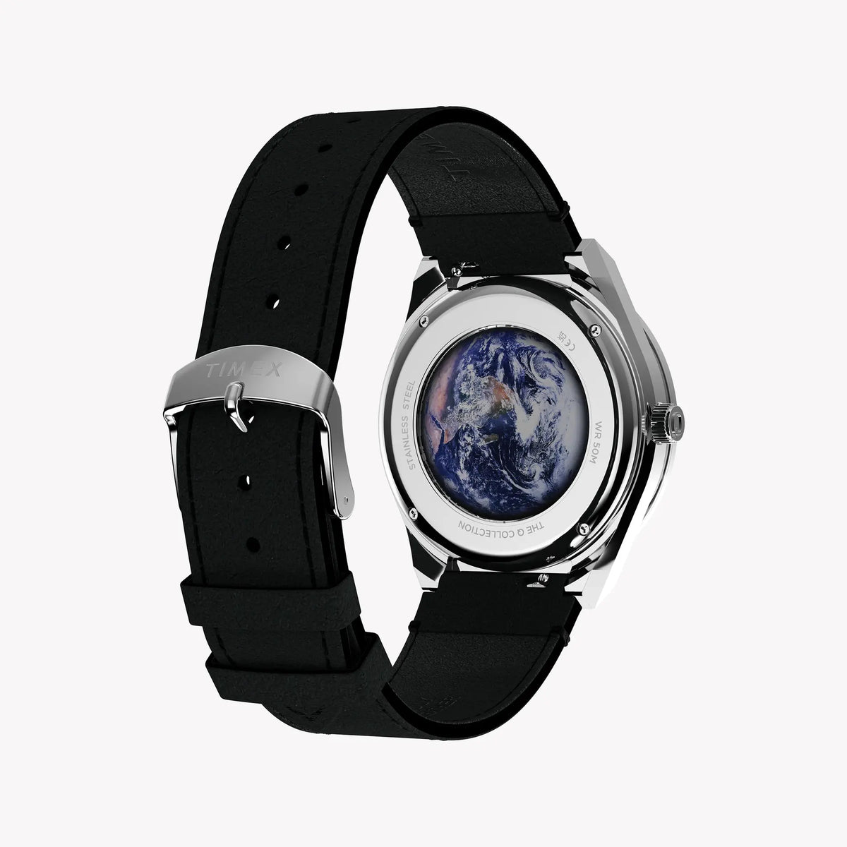 TIMEX Men's Silver Stainless Steel, Black Leather | TW2Y56800 by TIMEX