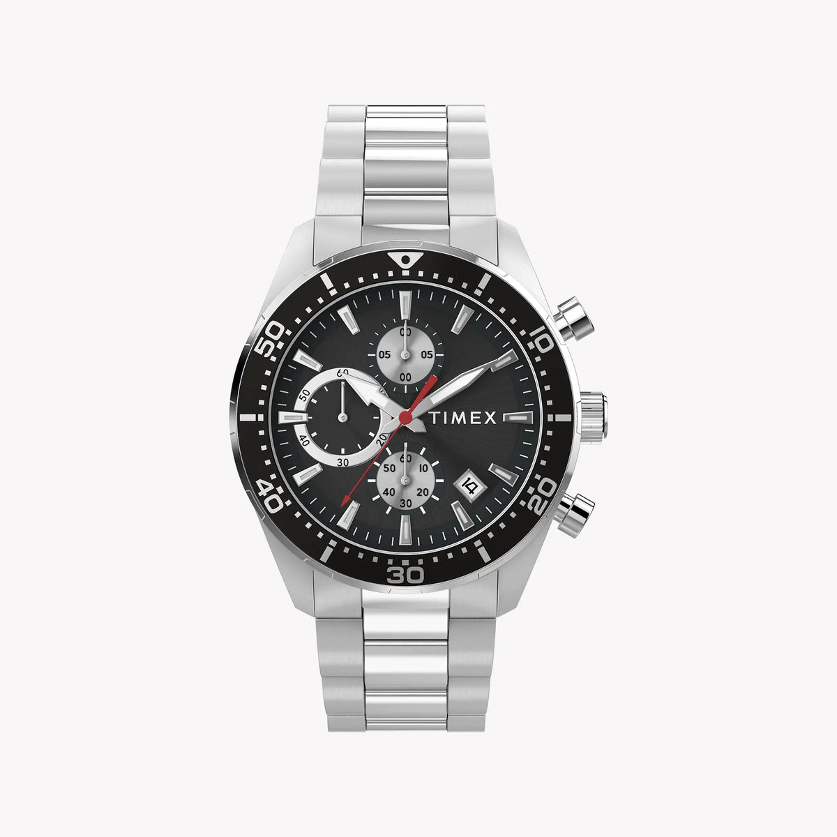 TIMEX Men's Stainless Steel Silver, Black Dial | TW2Y56900 by TIMEX
