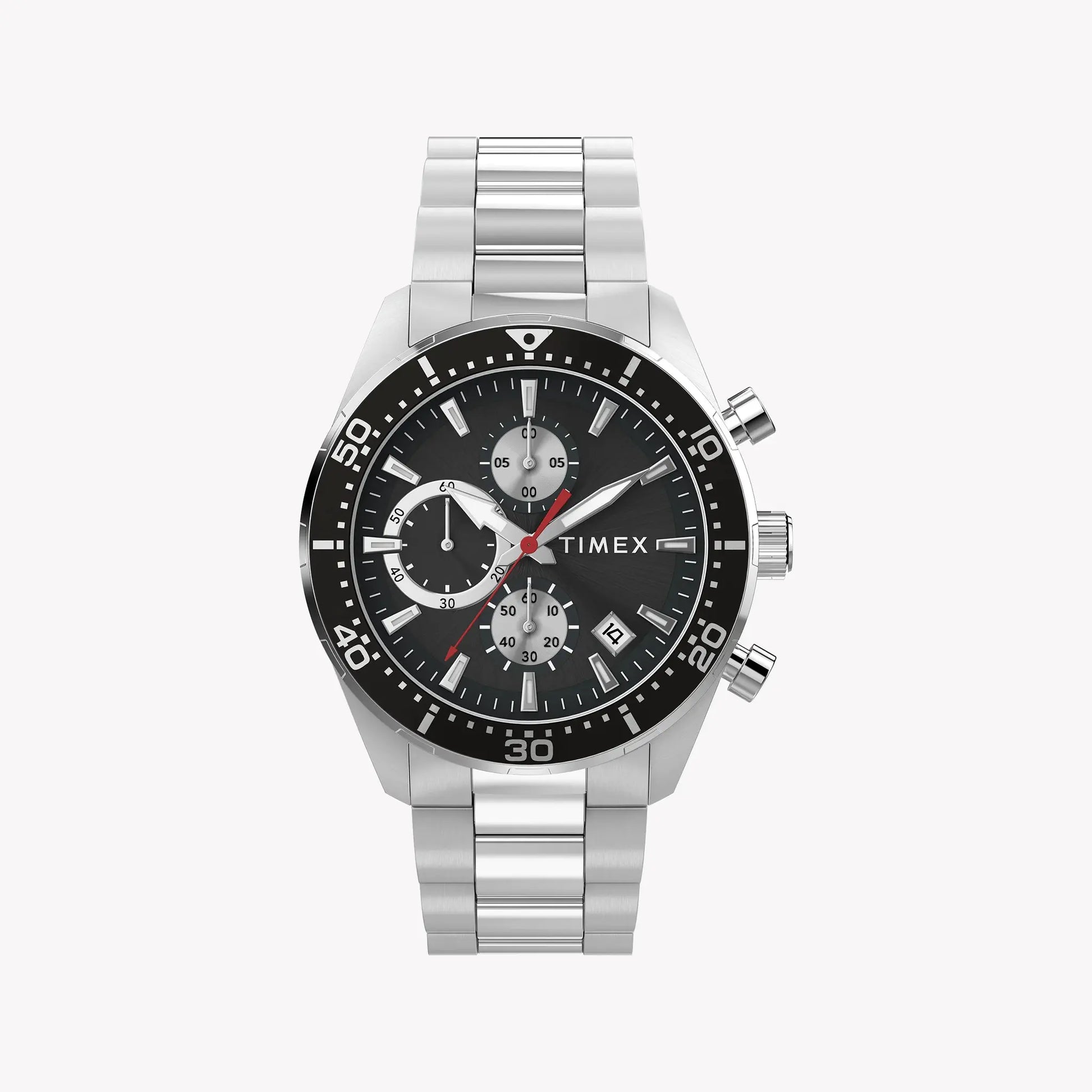 TIMEX Men's Stainless Steel Silver, Black Dial | TW2Y56900 by TIMEX