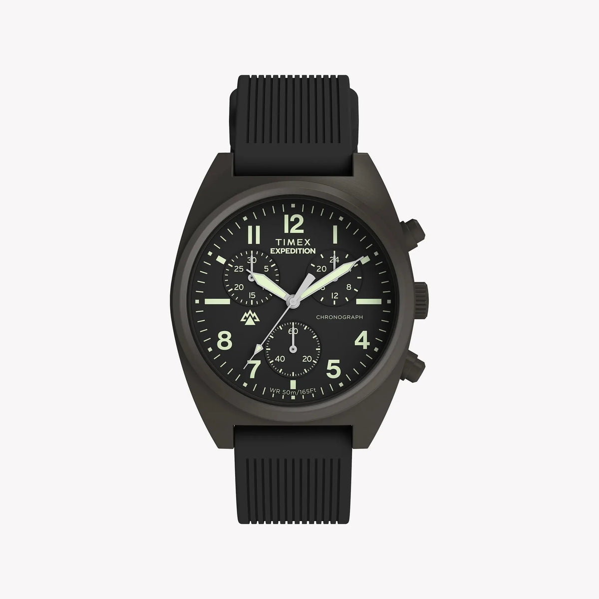 Timex Men's Gunmetal SS, Black Silicone | TW2Y61000 by TIMEX