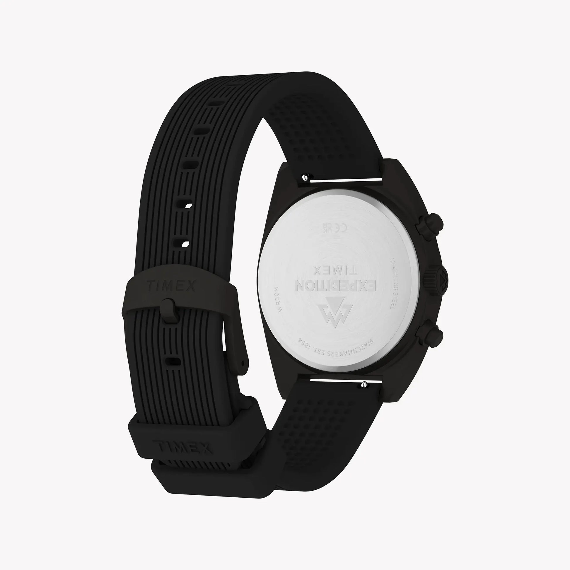 Timex Men's Gunmetal SS, Black Silicone | TW2Y61000 by TIMEX