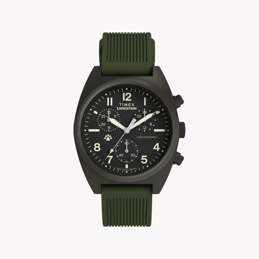 TIMEX Men's Gunmetal, Green | TW2Y61100 by TIMEX