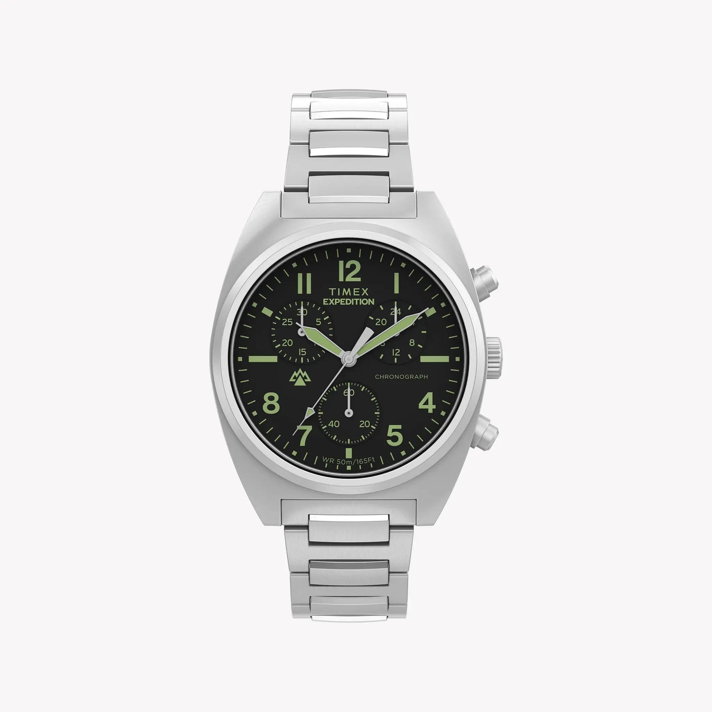 Timex Men's Stainless Steel Silver-Tone, Black Dial | TW2Y61200 by TIMEX
