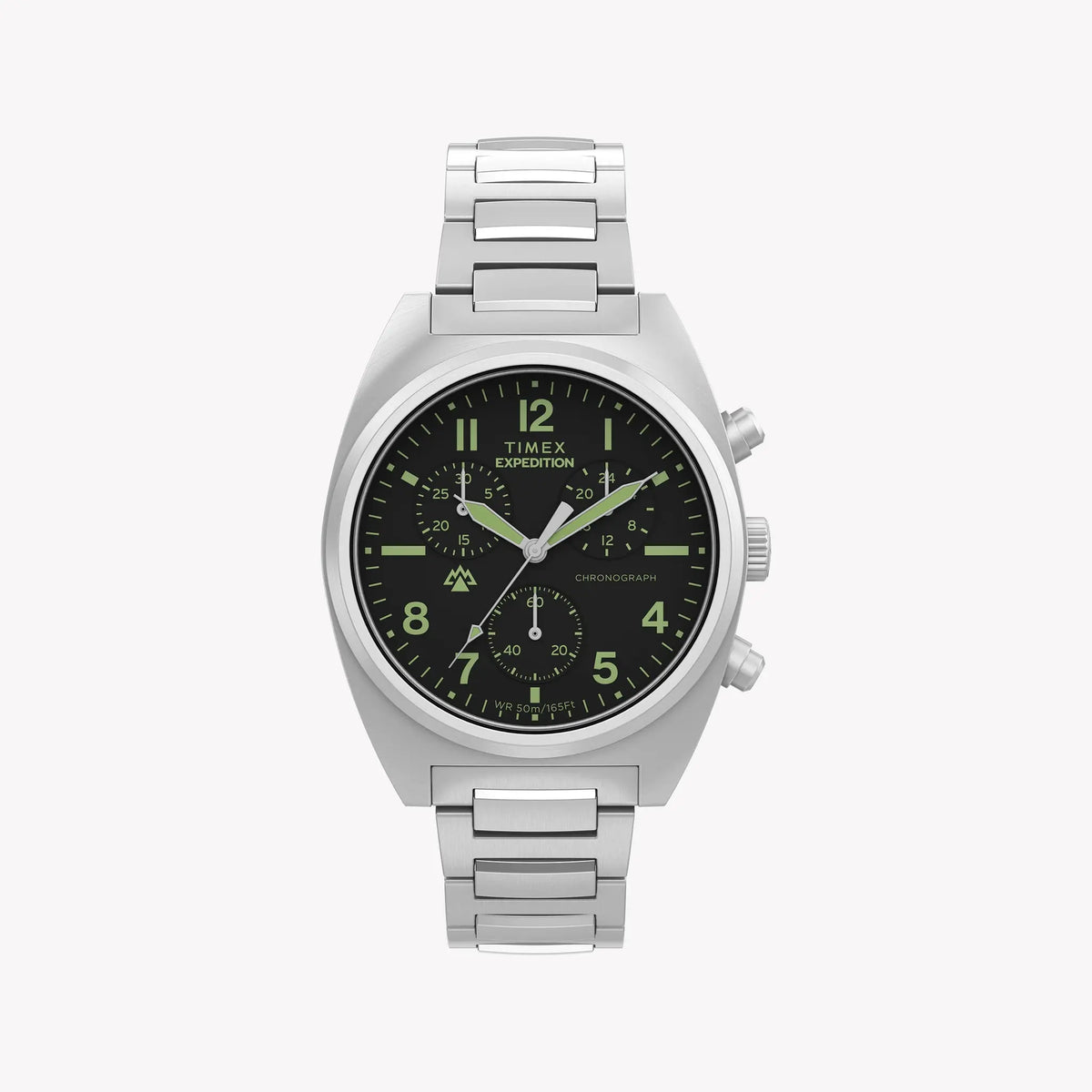 Timex Men's Stainless Steel Silver-Tone, Black Dial | TW2Y61200 by TIMEX