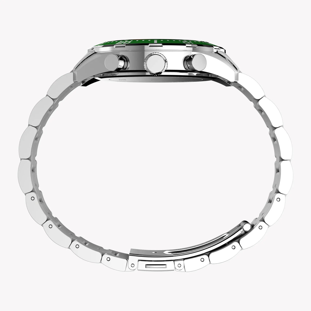 TIMEX Men's Silver-Tone Stainless Steel, Green | TW2Y62100 by TIMEX