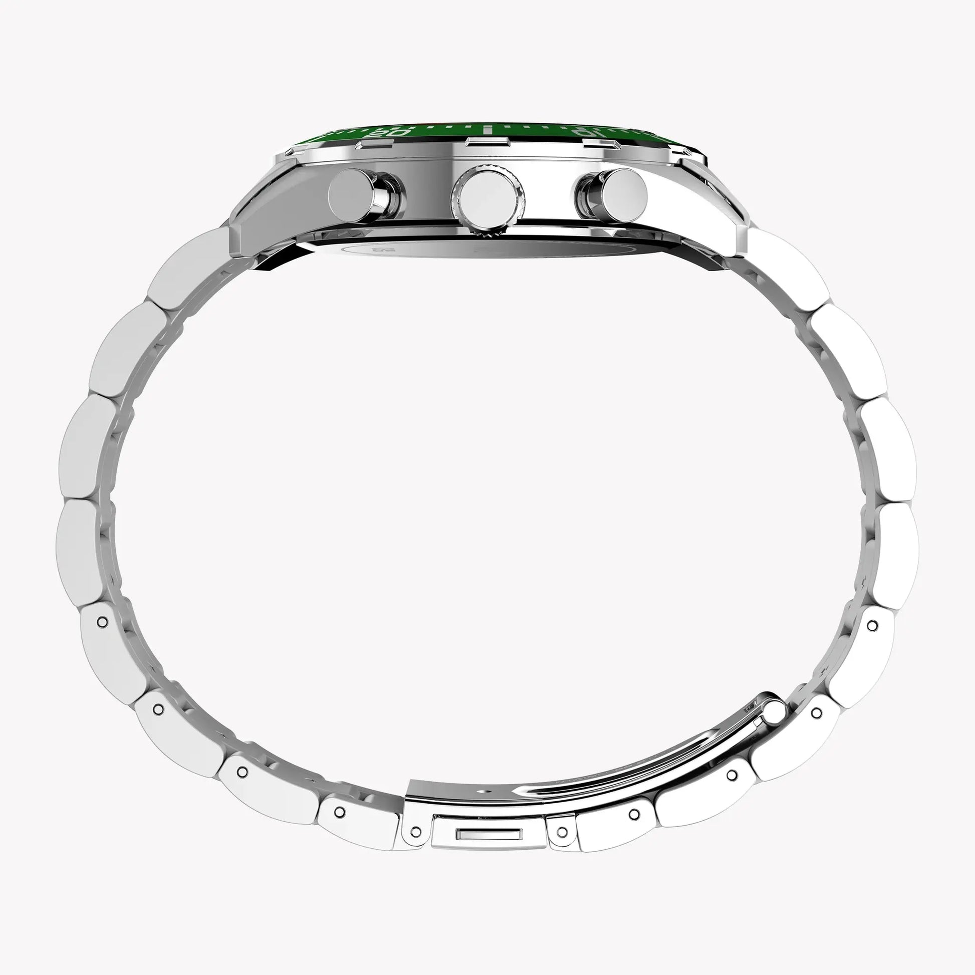 TIMEX Men's Silver-Tone Stainless Steel, Green | TW2Y62100 by TIMEX
