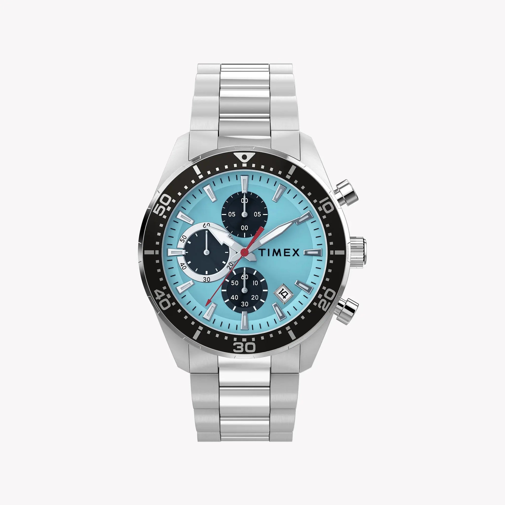 Timex Men's Stainless Steel Silver-Tone, Blue | TW2Y62200 by TIMEX