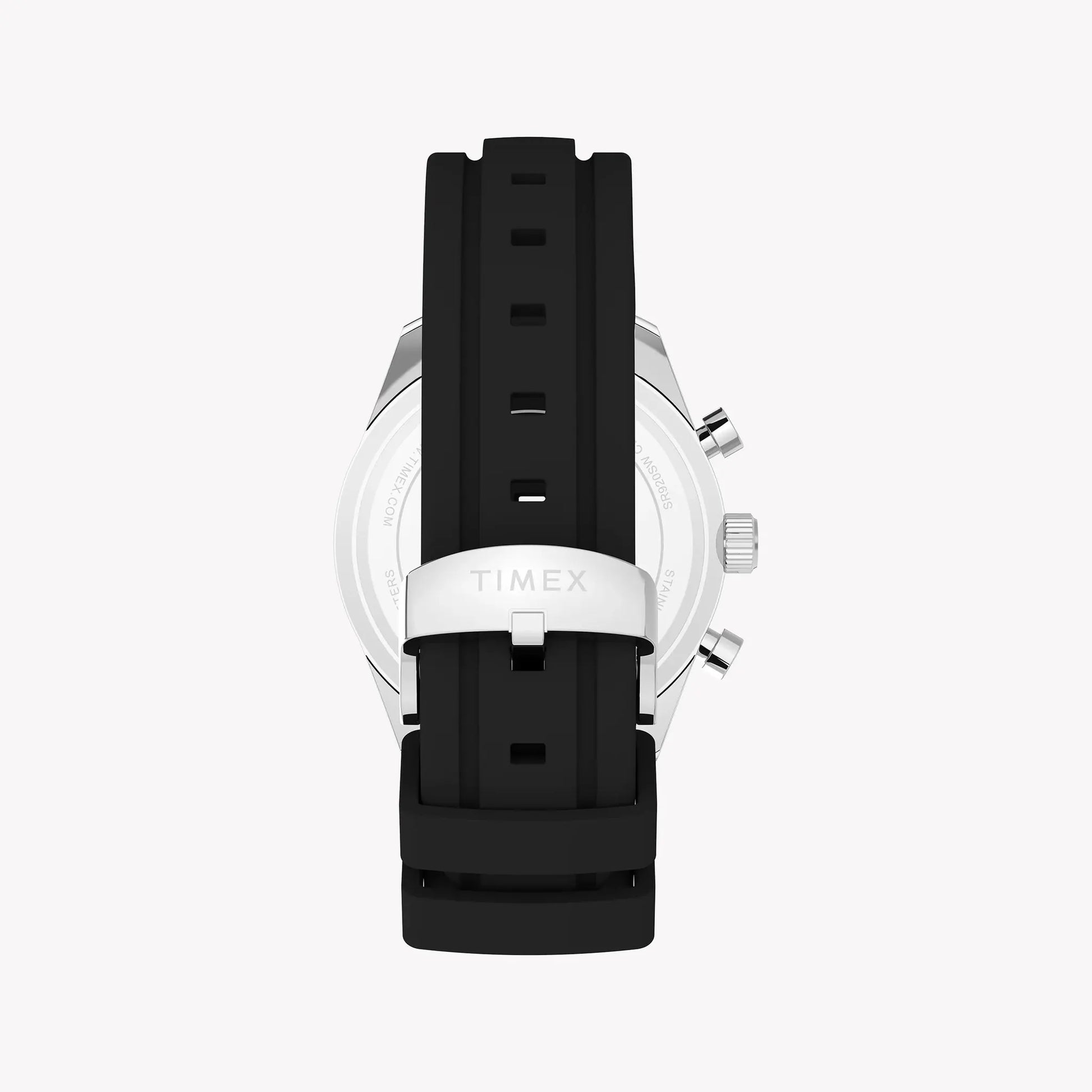 TIMEX Men's Silver-Tone SS, Black Silicone | TW2Y62300 by TIMEX