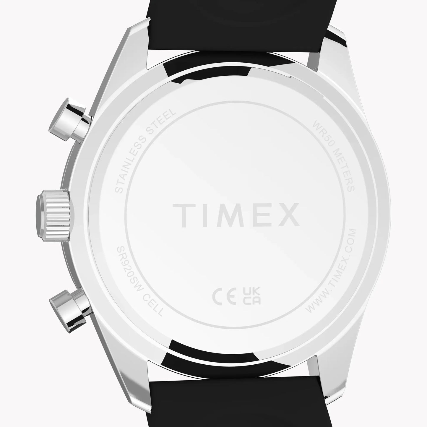 TIMEX Men's Silver-Tone SS, Black Silicone | TW2Y62300 by TIMEX