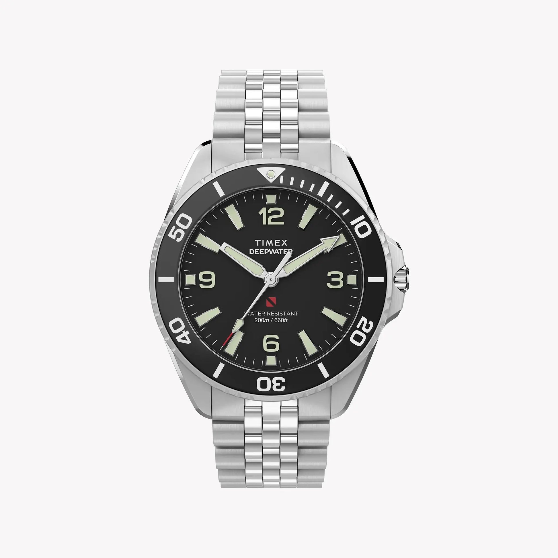 TIMEX Men's SS Silver-Tone, Black Dial | TW2Y64500 by TIMEX