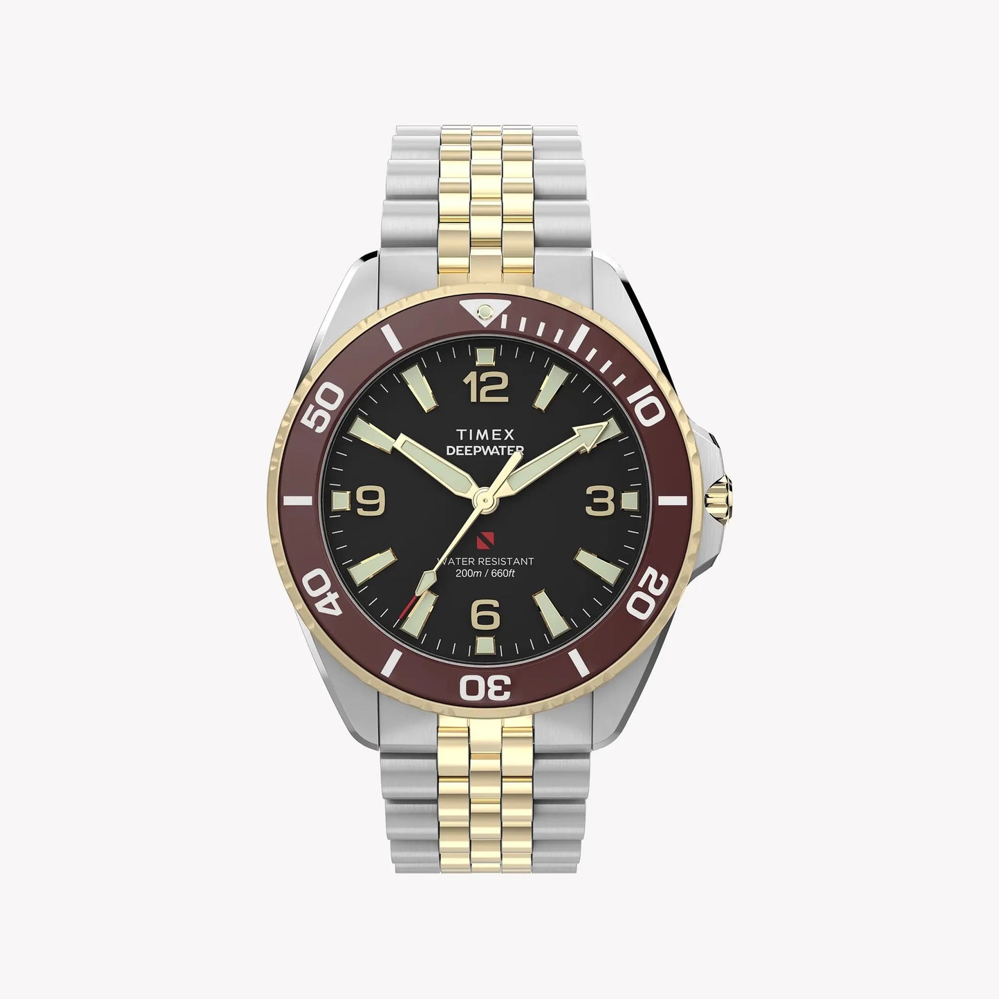 TIMEX Men's Steel Silver-Tone Two-Tone Black Dial | TW2Y64700 by TIMEX