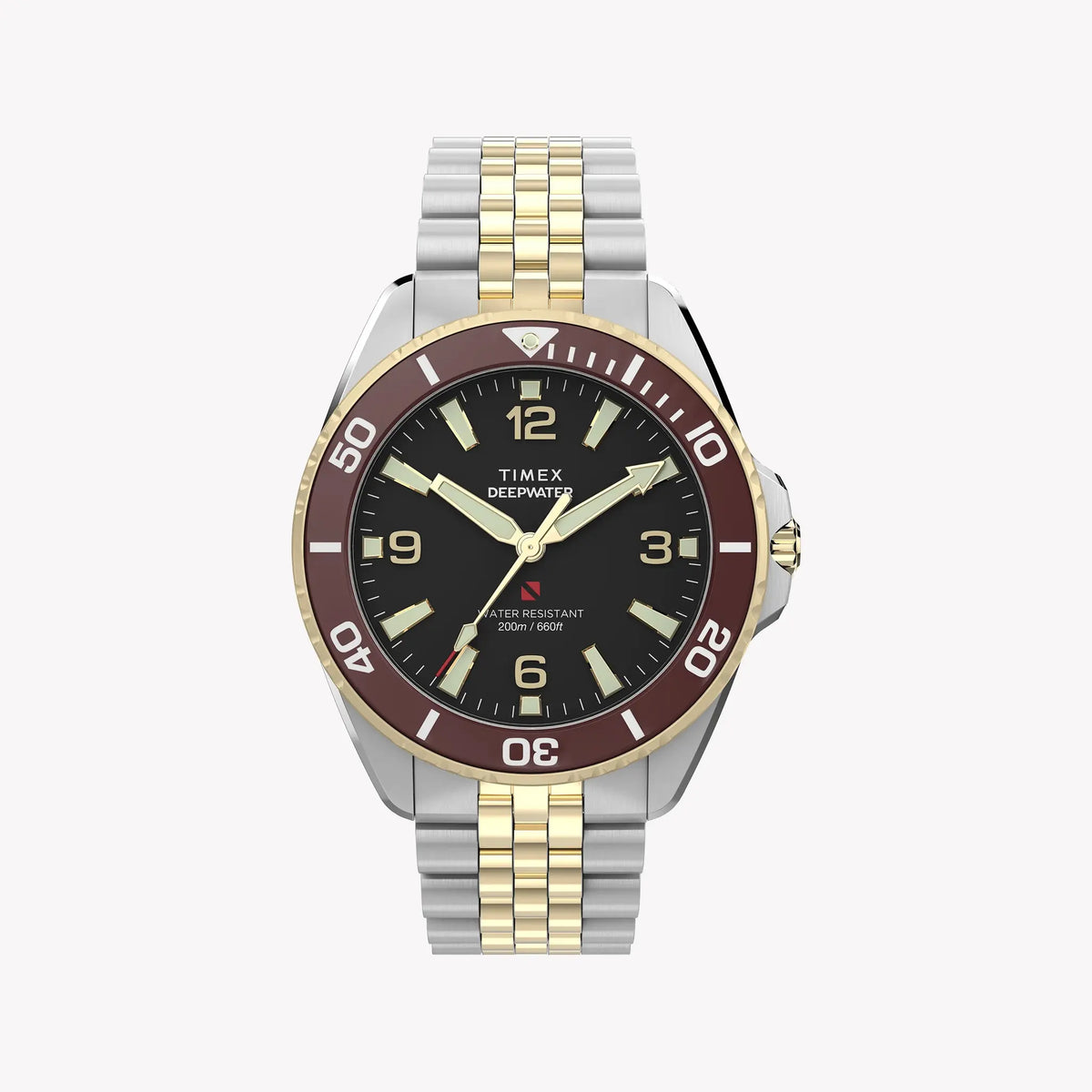 TIMEX Men's Steel Silver-Tone Two-Tone Black Dial | TW2Y64700 by TIMEX