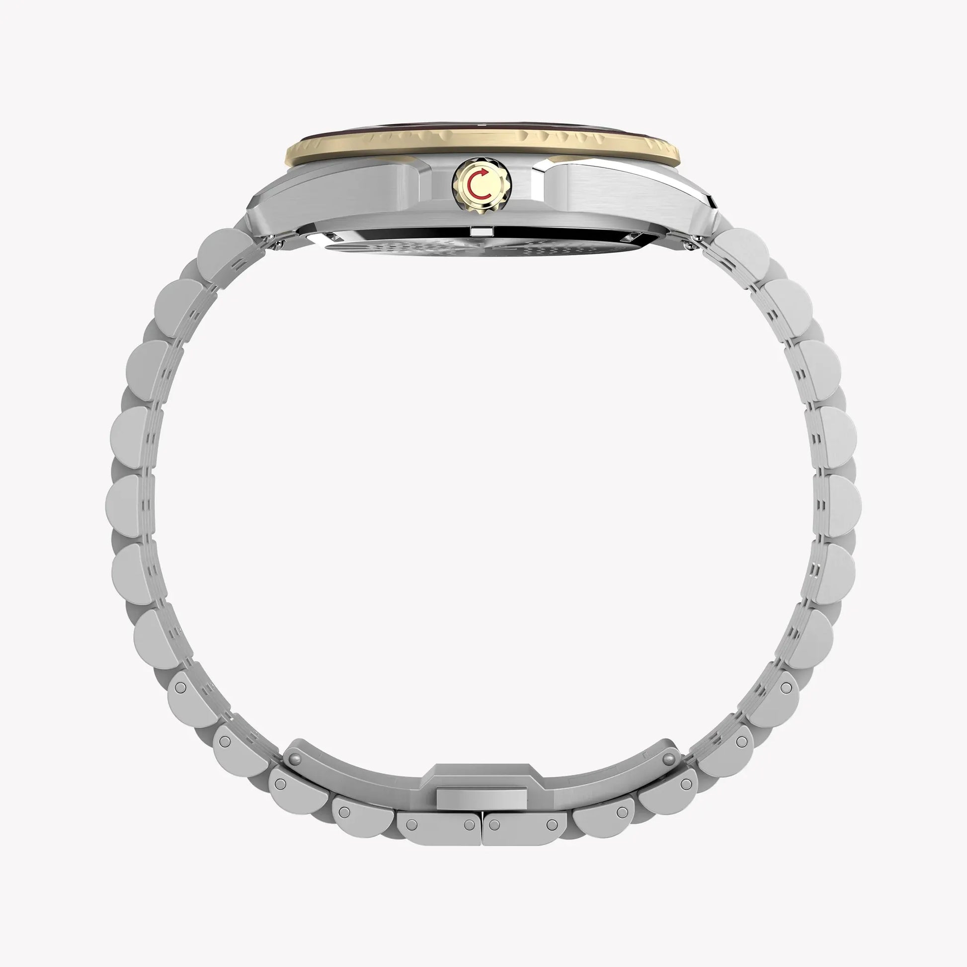 TIMEX Men's Steel Silver-Tone Two-Tone Black Dial | TW2Y64700 by TIMEX