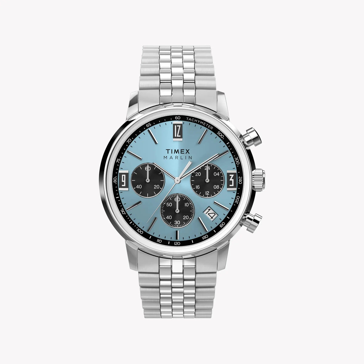 TIMEX Men's Stainless Steel Silver-Tone, Blue Dial | TW2Y66500 by TIMEX
