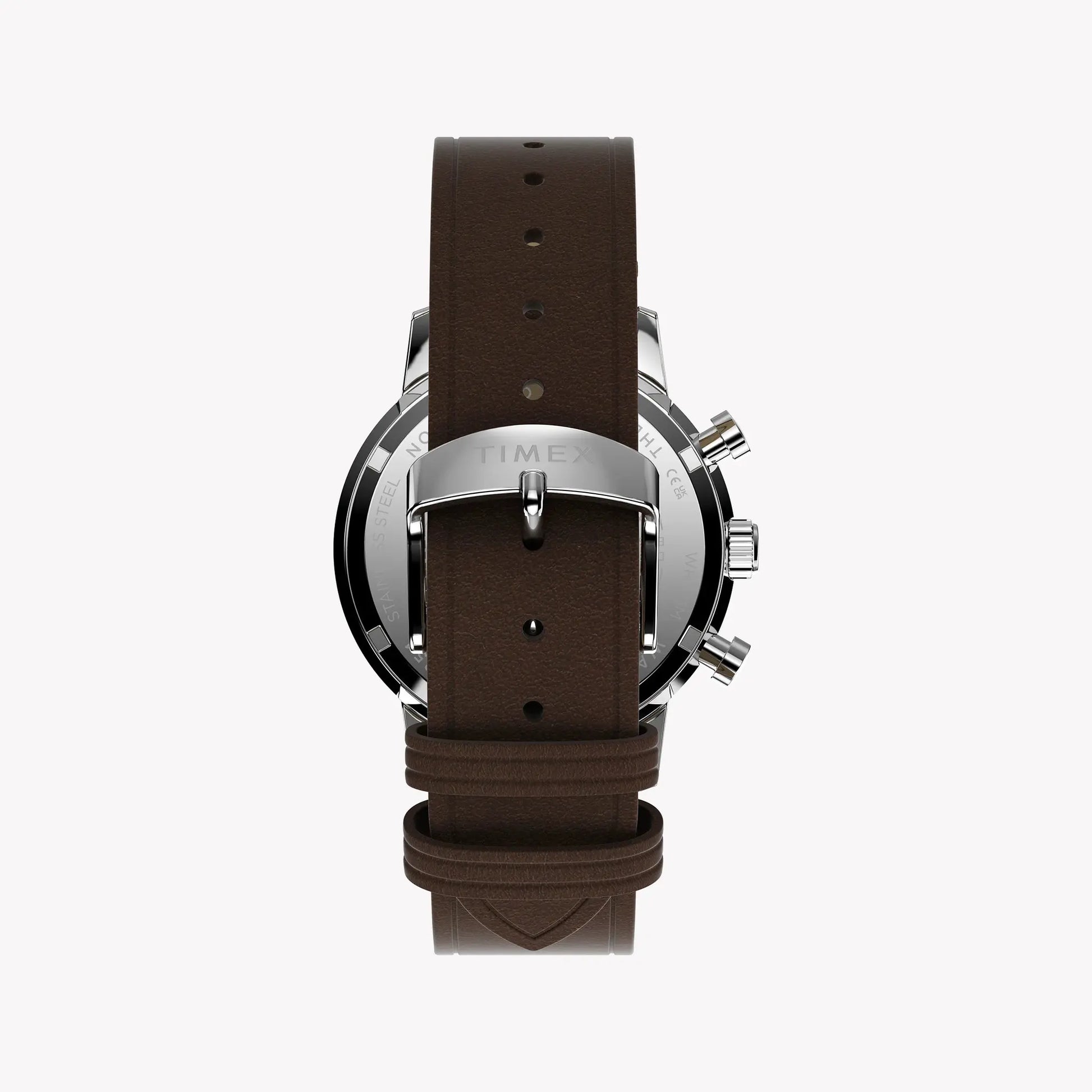 TIMEX Men's Silver-Tone SS, Brown Leather Watch | TW2Y66600 by TIMEX