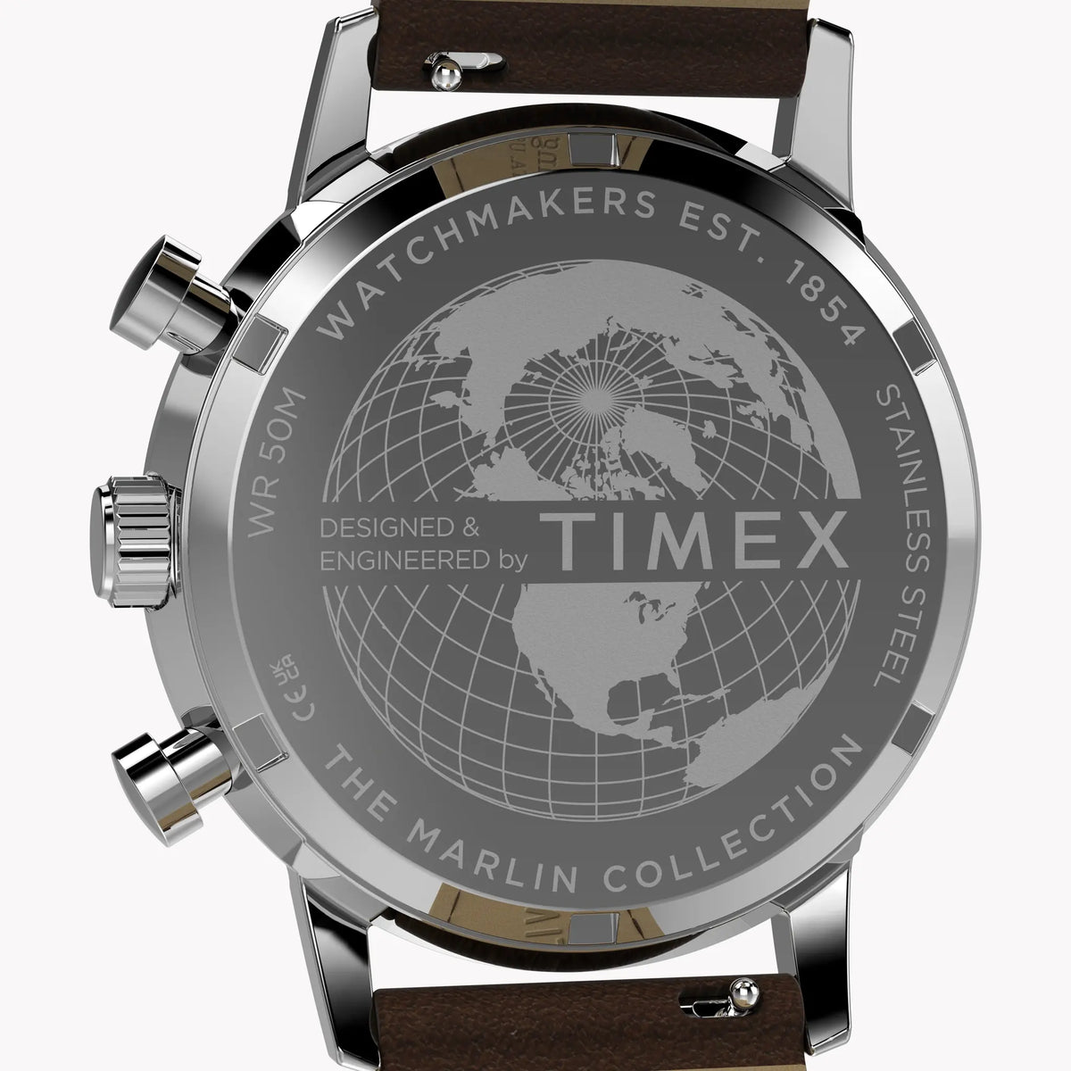 TIMEX Men's Silver-Tone SS, Brown Leather Watch | TW2Y66600 by TIMEX