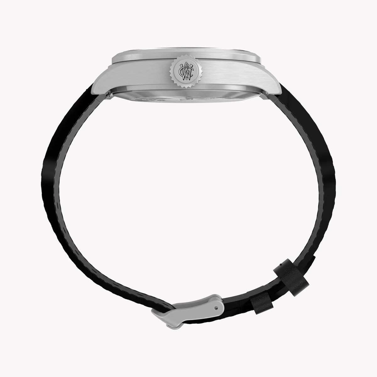 TIMEX Men's Silver-Tone SS, Black Lthr | TW2Y70400 by TIMEX