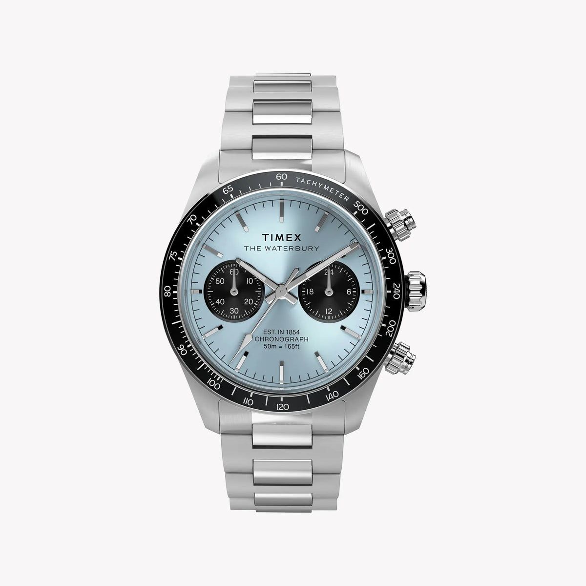 TIMEX Men's Silver-Tone Stainless Steel, Blue Dial | TW2Y70500 by TIMEX