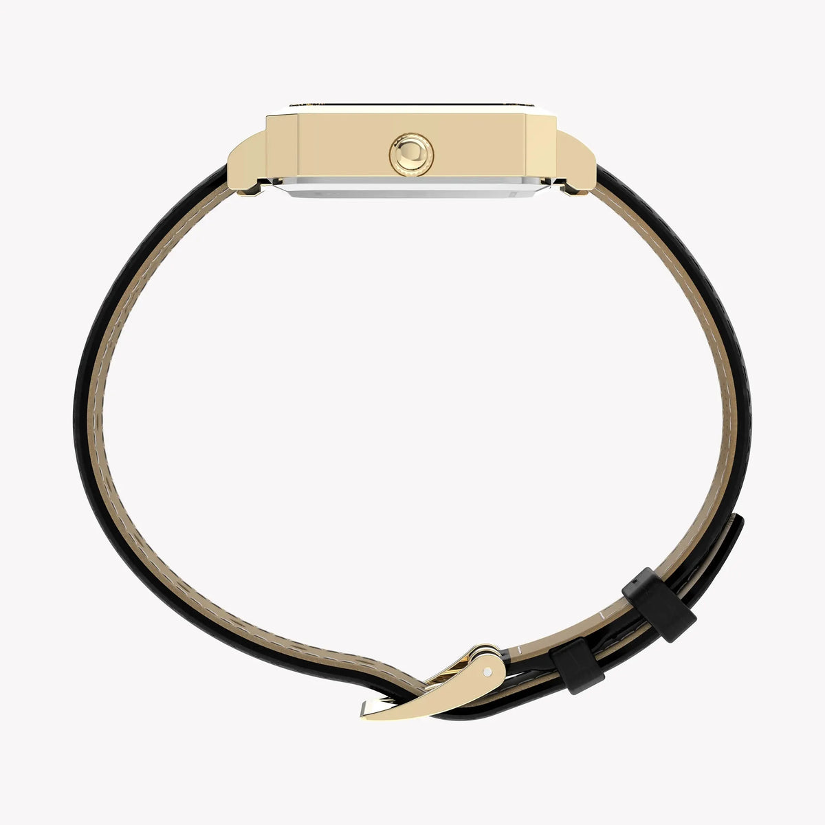Timex Women's Gold-Tone, Black Leather | TW2Y71900 by TIMEX