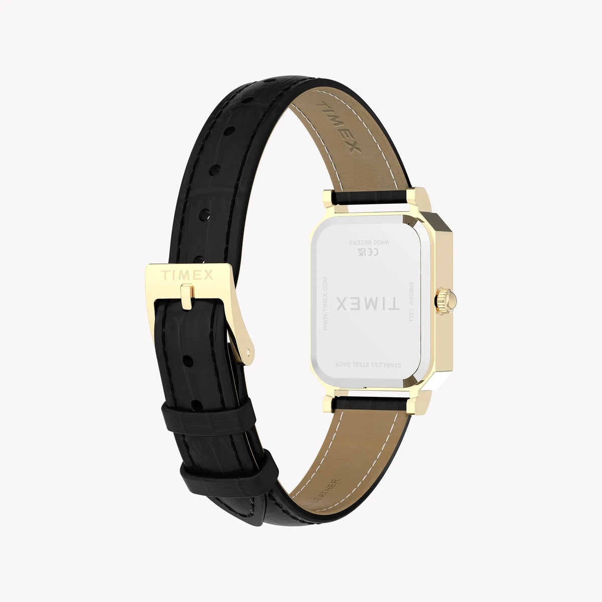 Timex Women's Gold-Tone, Black Leather | TW2Y71900 by TIMEX